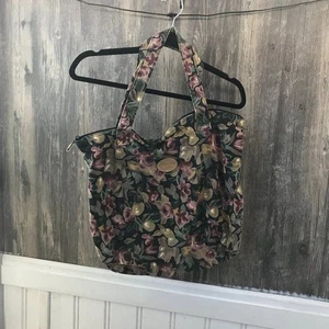 Vintage Anfang 90er Sasson Floral Zip Tote Bag - Bild 1 von 5