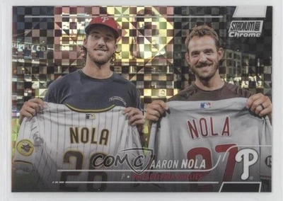 2022 Topps Stadium Club Chrome X-Fractor Aaron Nola #284 - Image 1 of 2