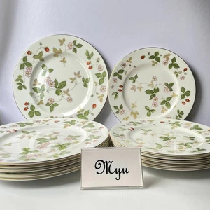 Wedgwood Wild Strawberry Plate 12 pcs [6 Plate 21cm, 6 Plate 17.5cm] Born China - Picture 1 of 10