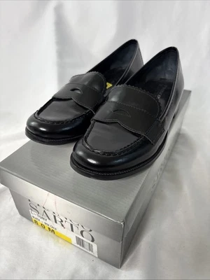Franco Sarto L-Tony Women’s 8 Black Slip-On  Loafer Classic Box Calf In Box - image 1 of 4