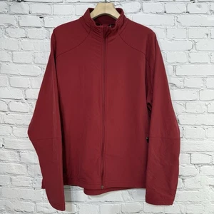 LL Bean Jacket Mens XXL Tall Red Softshell Fleece Lined Full Zip Outdoor O DAR3 - Picture 1 of 15