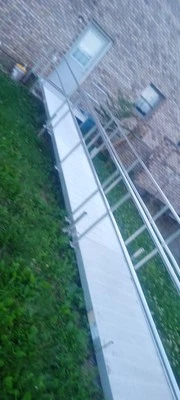 Rampa de alumínio para cadeira de rodas Rampit 30 pés com plataforma 5 pés x 5 pés - ADA 18 meses de idade - Imagem 1 de 4