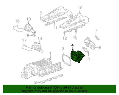Carcasa de tubo trasero intercooler turbocompresor original Mercedes-Benz OE1131400412 Foto 1 de 4