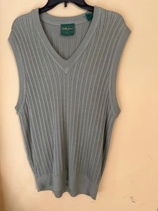 Bobby Jones Olive Green Ribbed Vest Size XL - Picture 1 of 3