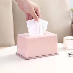 Plastic Tissue Box Cover Chic Napkin-Case Holder Home Decor Organize New - Bild 1 von 13