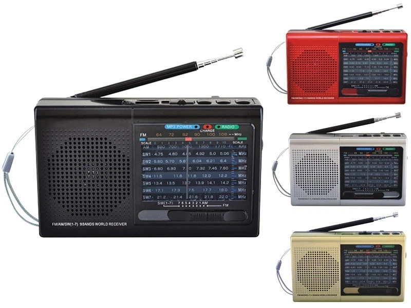 Supersonic SC-1080BT Rechargeable 9-Band AM/FM/SW1-7 Radio +Bluetooth +USB/SD - Image 1 of 1