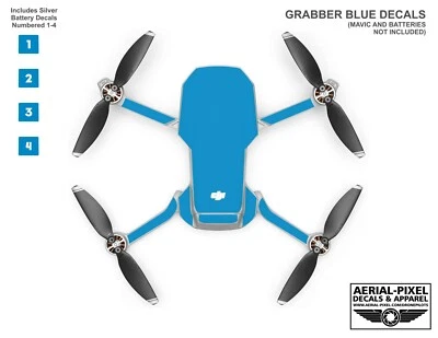DJI Mavic Mini / Mini 2 Skin With Battery Decals Number #1-4 - Image 1 of 4