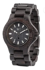$128 WeWood Date Black Wooden Wood We Wood Watch WristwatchBrand New In Box - Picture 1 of 6
