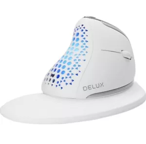 Delux Seeker Wireless Ergonomic Vertical Mouse with OLED Screen, BT and USB Rece - Picture 1 of 12