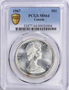1967 canada silver dollar goose, MS64 - Picture 1 of 4
