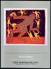 1983 Keith Haring pregnant woman little men art NYC gallery vintage print ad