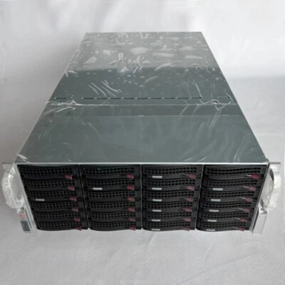 Supermicro SYS-6049GP-TRT Server 24X3.5" 1X960G M.2 192G RAM 2X 4214R CPU 12Core - Image 1 of 3