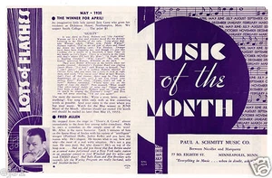 1935 Original Mailing - List of Most Popular Songs/Intro of Fred Allen, Comedian - Picture 1 of 2
