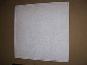 23" x 23" SQUARE HAMMERED TIN DECORATIVE WALL TILE STAMPED EMBOSSED (NWOT) - Picture 1 of 7