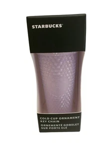 Starbucks Holiday Christmas 2021 Icy Llilac Bling Tumbler Ornament Keychain New - Picture 1 of 7
