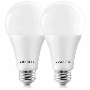 Luxrite A21 LED Bulb 150W Equivalent 2550lm 4000K Damp Rated 2-Pack - Picture 1 of 7