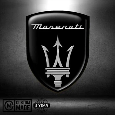 Pegatina Maserati | Calcomanía insignia guardabarros | Logotipo lateral maletero parachoques portátil etc. Foto 1 de 4