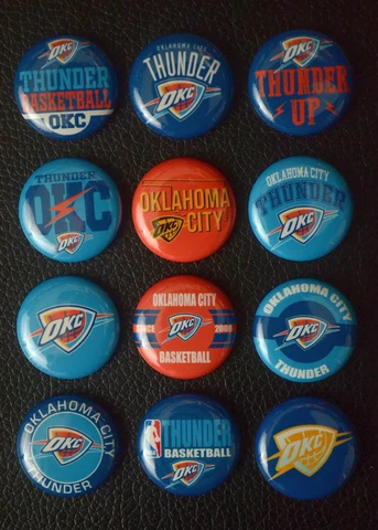 Oklahoma City Thunder - 1 1/2" Inch Magnet Set (Set of 12) Cover