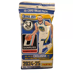 2024-25 PANINI DONRUSS BASKETBALL CARDS SEALED CELLO / VALUE / FAT PACK - Picture 1 of 2