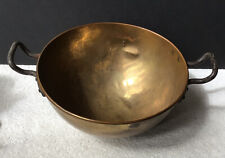 vintage Brass Two Handled Bowl primitive #44