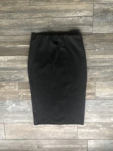 Womens Pencil Skirt Cotton Stretch Elastic Waist High Waisted Knee Length Office - Picture 1 of 2