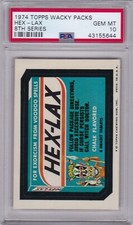 1974 Topps Wacky Packages HEX - LAX PSA 10 GEM MINT Series 8 Packs RARE 1/5