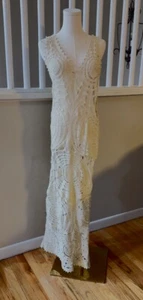 ZARA Macrame Fringed King Dress Sz M - Picture 1 of 4