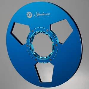 1X Studevox 10.5" Edge Polished Blue Aluminium Tape Reel For Reel Tape Recorders - Bild 1 von 9