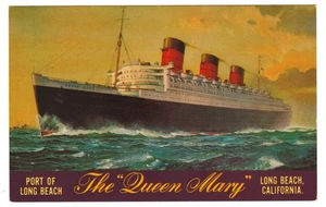 Queen Mary Long Beach Kalifornien Postkarte von C E Turner - Bild 1 von 2