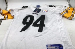 De colección Reebok Hombres NFL Pittsburgh Steelers L. Timmons #94 Auténtico Talla L, Nuevo Con Etiquetas - Imagen 1 de 7