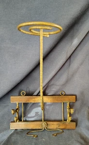 M ANTIGUO SOMBRERO DE PARED ÚNICA Y PERCHERO ALAMBRE DE ACERO Y MADERA - Imagen 1 de 6