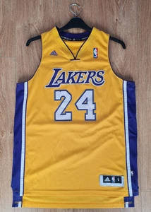 Vintage LA Lakers Kobe Bryant #24 Adidas NBA Basketball Jersey Yellow Purple '12 - Picture 1 of 22