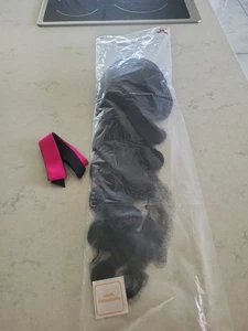 100% Echthaar 5x5 Lace Frontal Perücke Kleberlos 180% Dichte 30" Schwarz - Bild 1 von 8