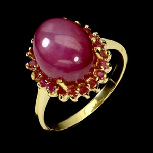 925 Sterling Silver Ring Oval Ruby 13x10mm Natural Gemstone Jewelry Size 9 - Picture 1 of 14