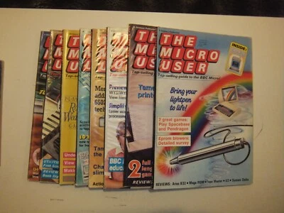 The Micro User Issues x8 from 1986 - retro computing - Image 1 of 4