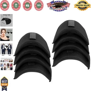 4 Pairs Breathable Sponge Shoulder Pads, 1.5cm Thickness, Black Suit Enhancers - Picture 1 of 11