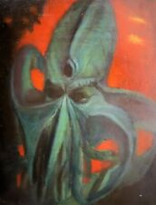 Creature Oil Painting Surrealist Sea Creature