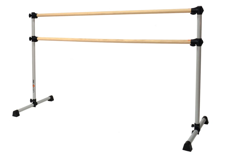 Vita Vibe Prodigy Series Traditional Wood Double Bar Ballet Barre 7 Ft.