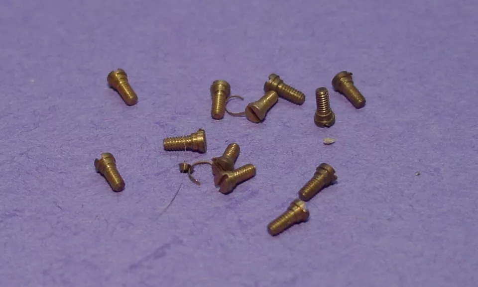 HO ROUNDHOUSE STEAM LOCOMOTIVE SHORT CRANKPIN SCREWS (1 DOZEN) WISEMAN MDC-58 - Image 1 of 1