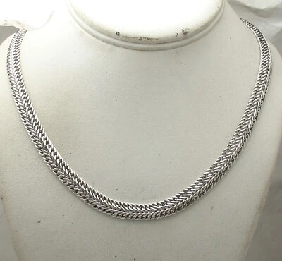 Technibond Mirror Pyramid Wheat Chain Necklace Anti-tarnish Real 925 Silver — 第 1/4 张图片