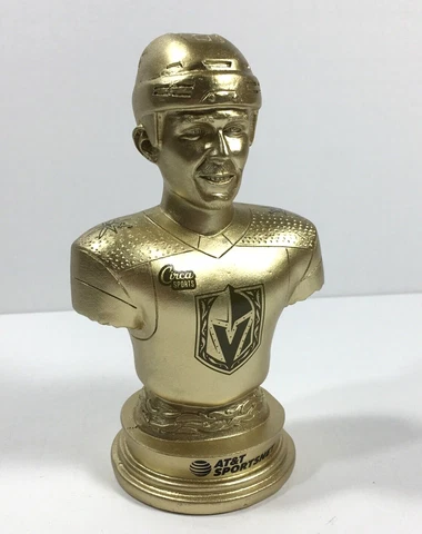 Las Vegas Golden Knights Jack Eichel Gold Bust Statue Stadium Giveaway 10/4/2022 Cover