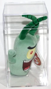 NICKELODEON 2007 7" TY GORRO BEBÉ BOB ESPONJA PANTALONES CUADRADOS SHELDON J. PLANKTON - Imagen 1 de 2