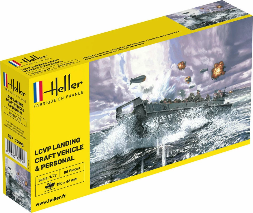 Heller 79995 - 1:72 Lcvp Landing Craft Con Equipaggio - Nuovo - Immagine 1 di 1