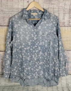 Side Stitch Tencera Button Front Tunic w/Shirt Tail -Sunfaded Floral-Med-A394254 - Picture 1 of 20