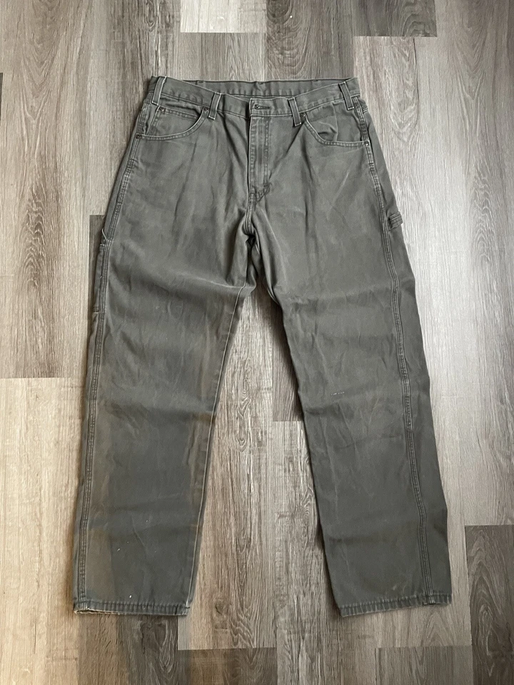 Оливково-зеленые рабочие брюки плотника Dickes - Изображение 1 из 4