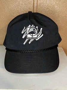 Vintage 1994 Florida Lottery Black Trucker Hat by Nissin Cap - Picture 1 of 7