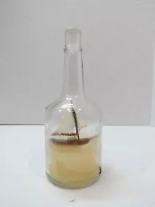 6+3/4 Inch Vintage Maritime Folk Art Sailing Ship in a Bottle Model (I2E686C) - Picture 1 of 6