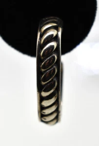 Carolyn Pollack Sterling 925 Silver Textured Hoop Earrings - Picture 1 of 3