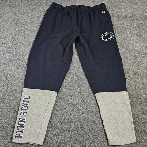 Champion Penn State Jogger Sweatpants Mens 2XL Navy Gray XXL We Are Cover