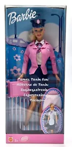 2001 Travel Train Fun Barbie Puppe / Zugbegleiterin / Mattel 55807 / NrfB - Bild 1 von 7